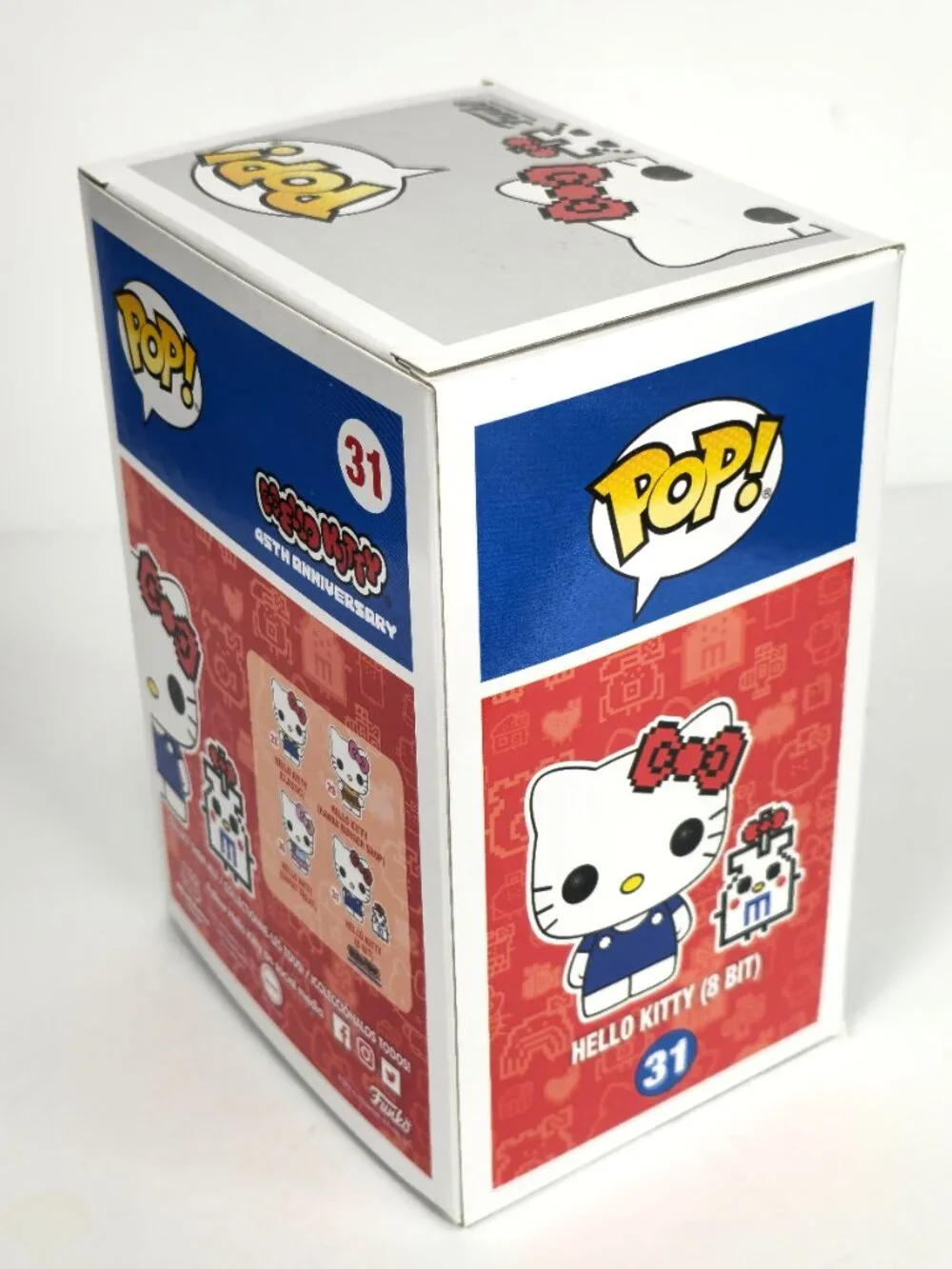 Funko Pop! Hello Kitty (8 Bit) #31 45th Anniversary Sanrio Figure w/Protector